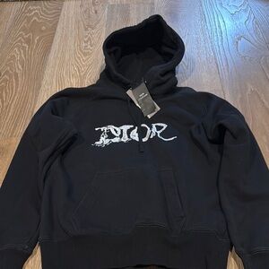 Dior and Peter Doig Men's Black Hoodie Sweater